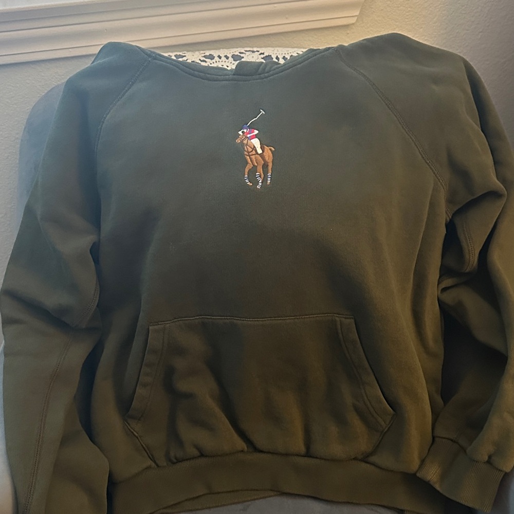 Polo by Ralph Lauren Men's Olive Crewneck Sweater